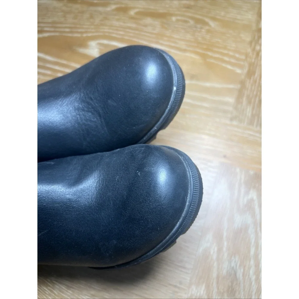 Sorel Joan of Arctic Wedge Buckle Black Leather Boot Bootie Waterproof Size 10.5